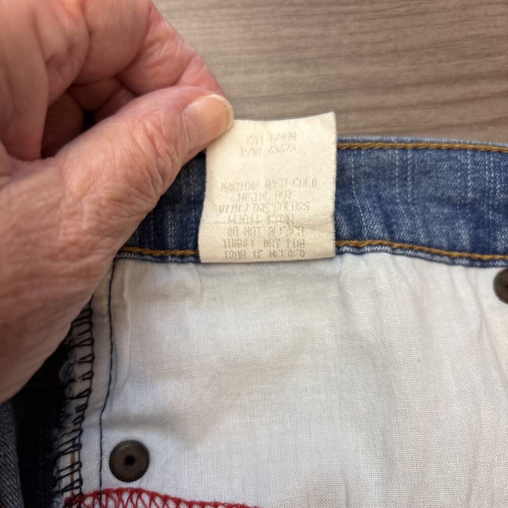 NYDJ Women's Blue Jeans Size 14 With Crystals On Front Pockets And Legs. - Picture 9 of 14